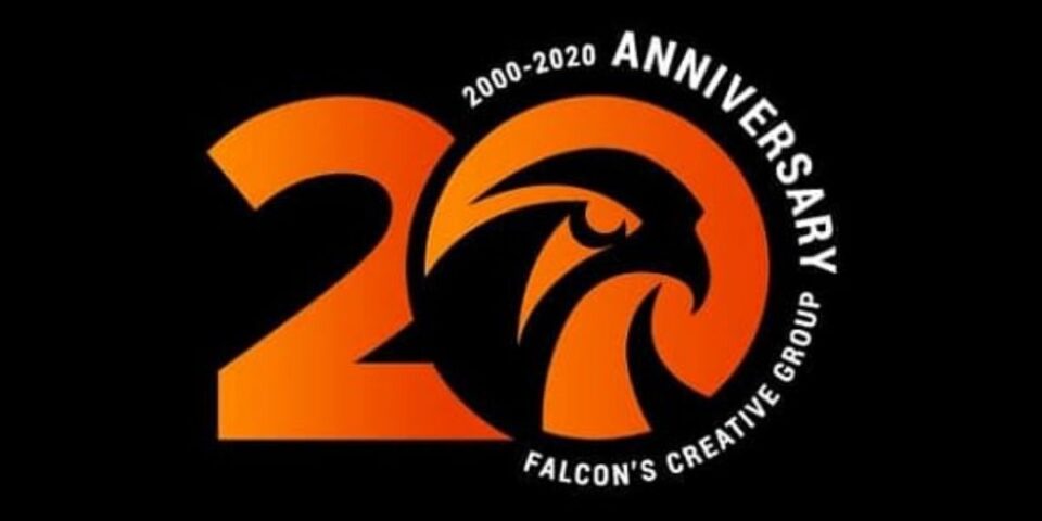 Falcon's 20th anniversary logo