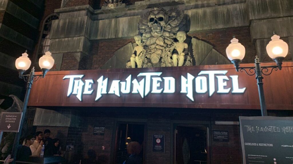Haunted Hotel at IMG Worlds of Adventure Entrance