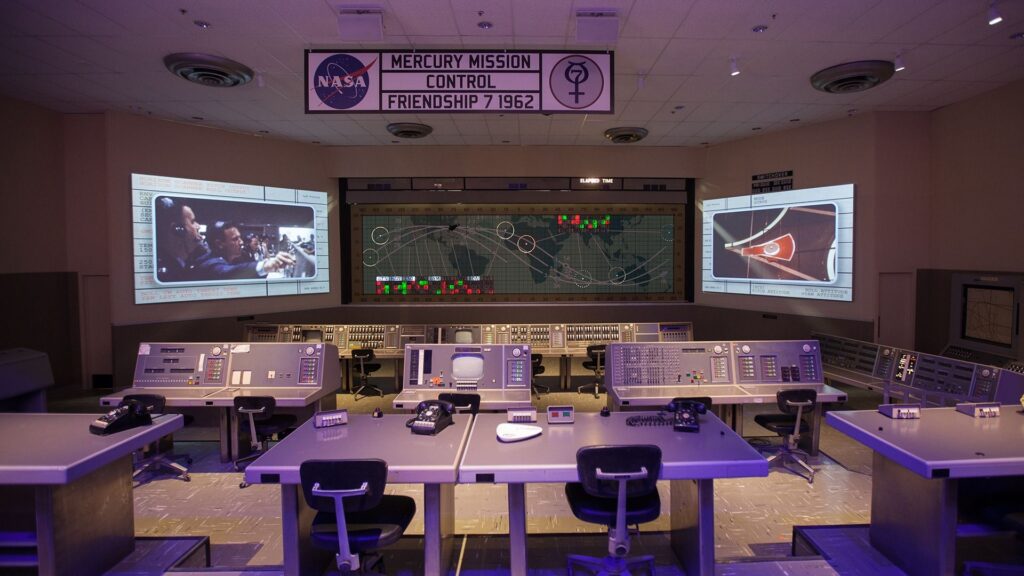 Heroes and Legends control room at Kennedy Space Center
